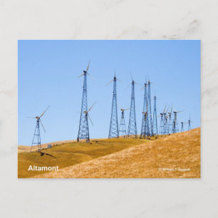 Cartão Postal Altamont Windmills Produtos da Califórnia