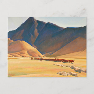 Cartão Postal Altas Colinas de Tehachapi, 1936 por Maynard Dixon