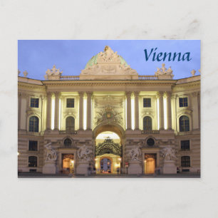 Cartão Postal Alte Hofburg à noite na fotografia de Viena