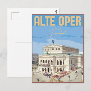 Cartão Postal Alte Oper Frankfurt Old Opera House alemanha