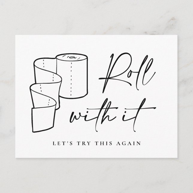 Cartão Postal Alteração da Data Adiada Cancelamento (Frente)