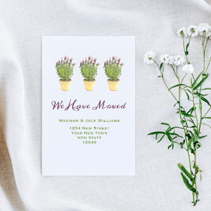 Cartão Postal Alteração Elegante de endereço    Anúncio de m