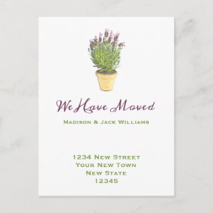 Cartão Postal Alteração Elegante de endereço   Anúncio de mudanç