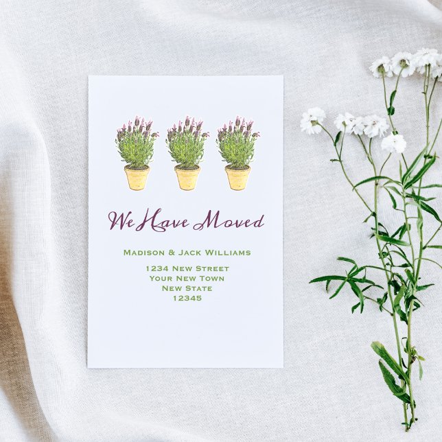 Cartão Postal Alteração Elegante de endereço | Anúncio de mudanç (Criador carregado)