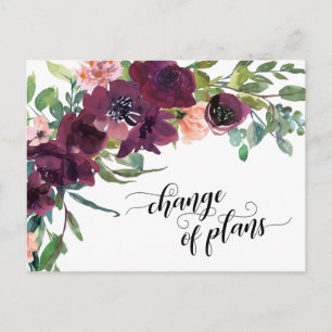 Cartão Postal Alteração Floral Pintada de Planos Adiados