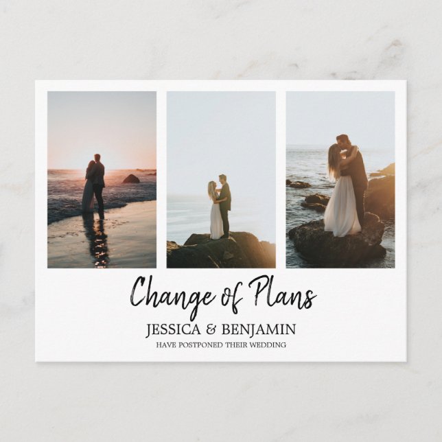 Cartão Postal Alteração mínima de planos com colagem de fotos (Frente)