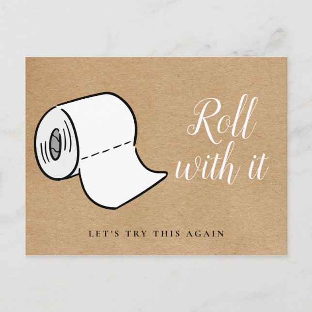 Cartão Postal Alterar a Data Adiada do Evento Cancelado Russo (Frente)