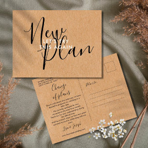 Cartão Postal Alterar a Data Adiada do Evento Cancelado Russo