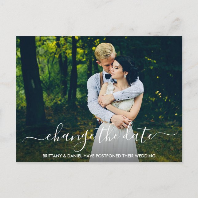 Cartão Postal Alterar A Foto Do Script De Tendência Moderna Da D (Frente)