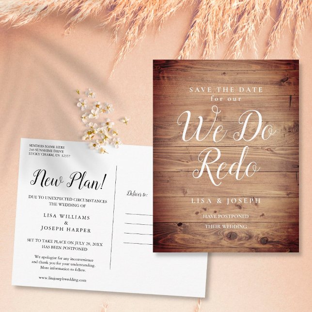 Cartão Postal Altere a data em que a Rustic nós fazemos redo adi (Criador carregado)