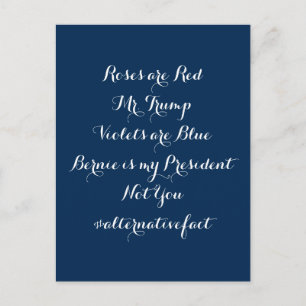 Cartão Postal Alternative Fact: Bernie Is My President