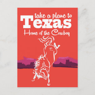Cartão Postal Alternativo vermelho Vintage Texas