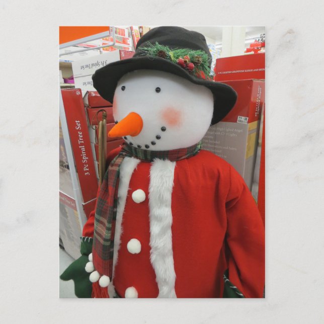 Cartão Postal Alto Snowman (Frente)