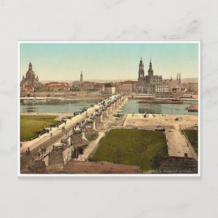 Cartão Postal Altstadt, Dresden, visto do Ministério da Guerra,