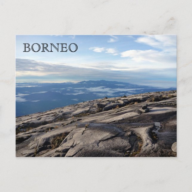 Cartão Postal altura da montanha borneo (Frente)