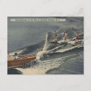 Cartão Postal Alturas da costa NJ, Espiamento aquático 1940
