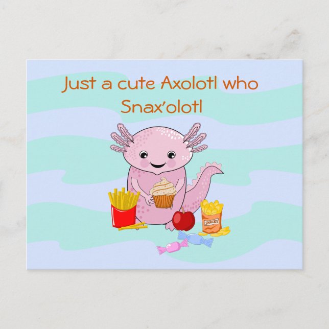 Cartão Postal Aluguel Axolotl Snax'olotl (Frente)