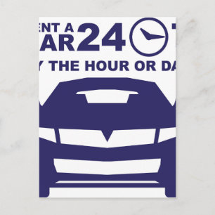 Cartão Postal Aluguer de automóveis por hora ou dia 24-7
