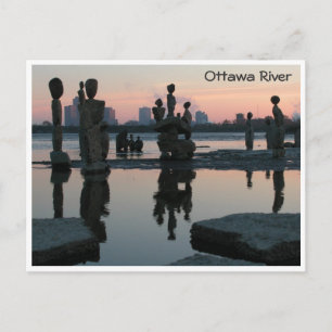 Cartão Postal Alvorecer no rio de Ottawa
