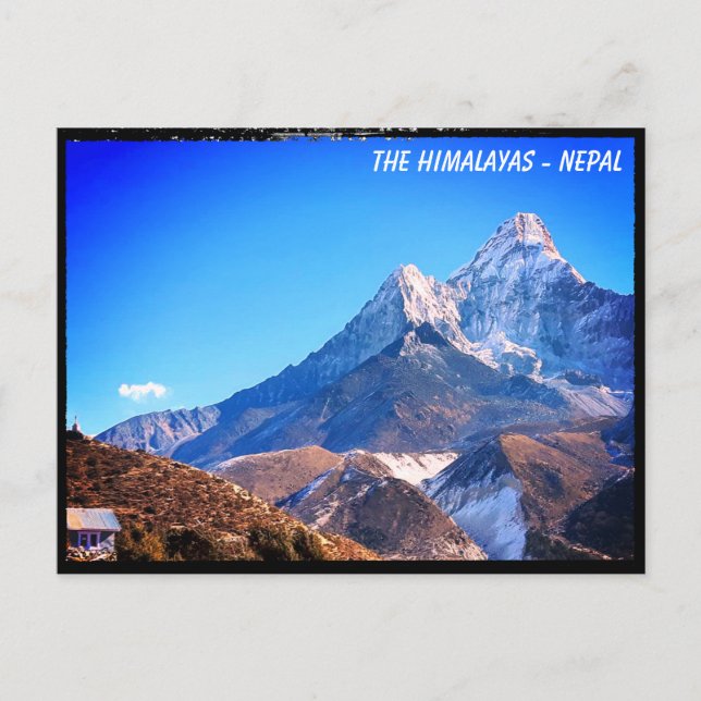 Cartão Postal Ama Dablam, House, Everest Trail views - Nepal (Frente)