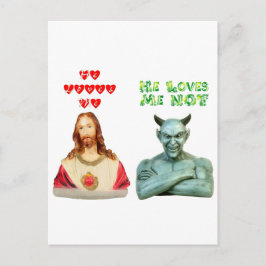 Cartão Postal ama-me — ama-me não (Design original)