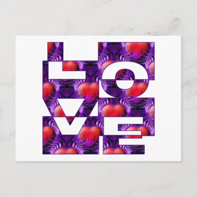 Cartão Postal AMA os corações (Frente)
