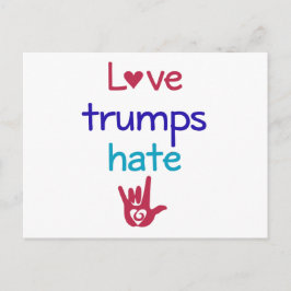 Cartão Postal Ama Trumes Odeiam Anti-Trump