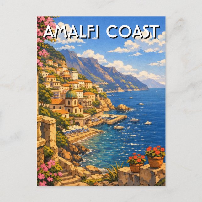Cartão Postal Amalfi Itália (Frente)