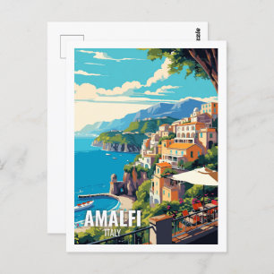 Cartão Postal Amalfi Itália Familiar Viagem Locais