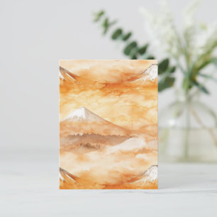 Cartão Postal Amanhecer Aurora Dourada sobre o Monte Fuji – Aqua