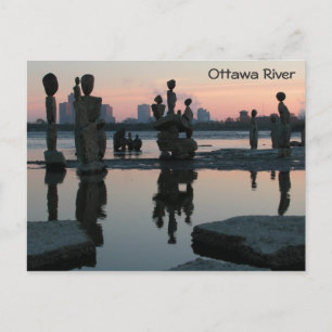 Cartão Postal Amanhecer no rio Ottawa.