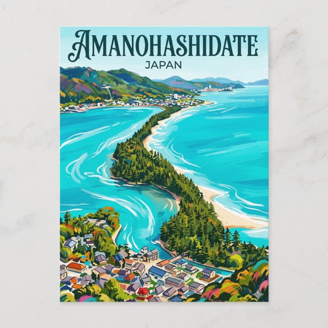 Cartão Postal Amanohashidate Japão (Frente)