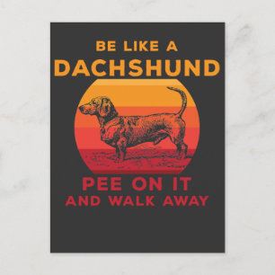 Cartão Postal Amante de Cães Engraçado Dachshund Sarcástico