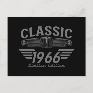 Cartão Postal Amante de Carros Antigos 1966 Feito em 1966 60º An