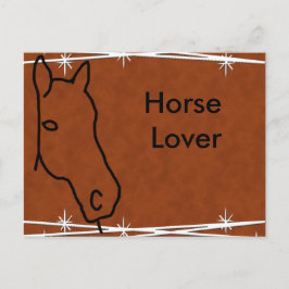 Cartão Postal Amante de Cavalo Cabeça de Cavalo