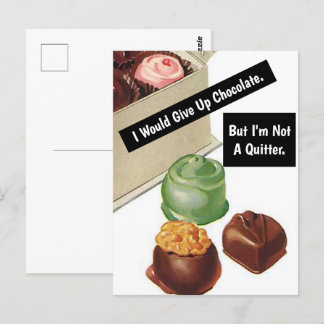 Cartão Postal Amante De Chocolate, Vintage Engraçado, Cartaz