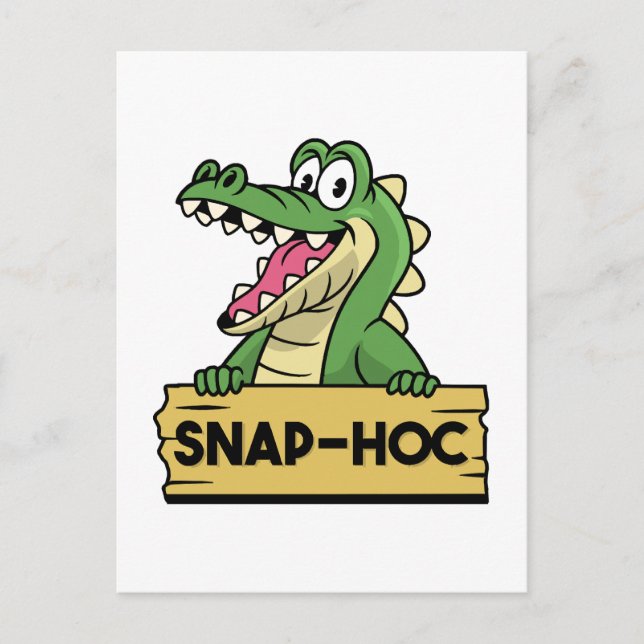 Cartão Postal Amante de jacaré engraçado e crocodilo do zoológic (Frente)