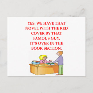 Cartão Postal amante de livros