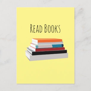 Cartão Postal Amante de Livros Leitor de Livros