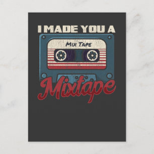 Cartão Postal Amante de Música Retrô dos Anos 80 e 90 Mixtape Vi