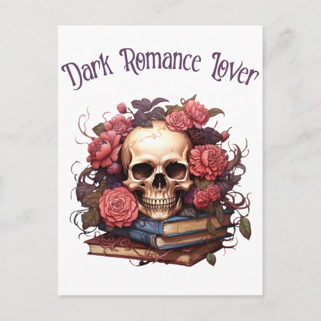 Cartão Postal Amante de Romance Sombrio (Frente)