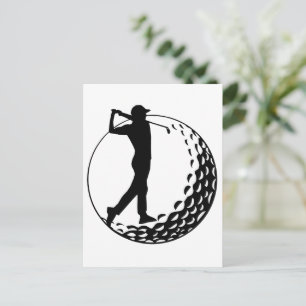 Cartão Postal Amante do golfe, golfista