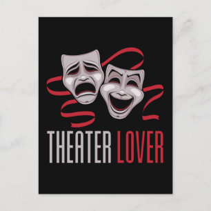 Cartão Postal Amante do Teatro de Comédia e Tragédia