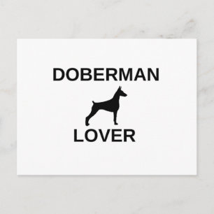 Cartão Postal amante doberman