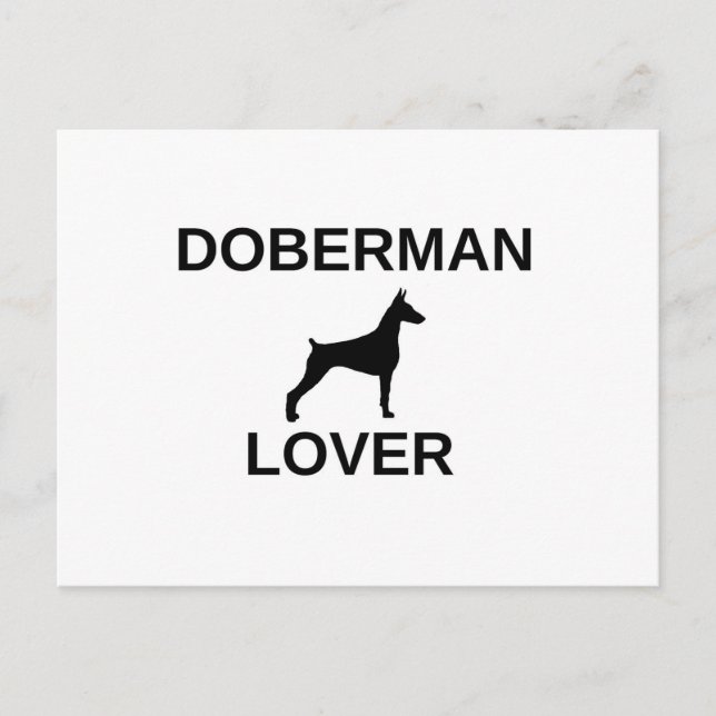 Cartão Postal amante doberman (Frente)
