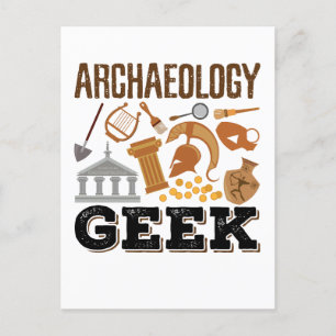 Cartão Postal Amante Estudante de Arqueologia Geek Arqueólogo
