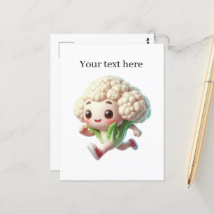 Cartão Postal Amantes de Couve-Flor fofa personalizável