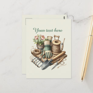 Cartão Postal Amantes de jardinagem bonitos personalizáveis