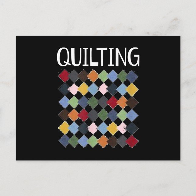 Cartão Postal Amantes de Quilting Engraçados | Presentes de Aniv (Frente)