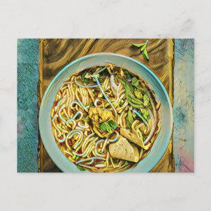Cartão Postal Amantes de Ramen Japonês